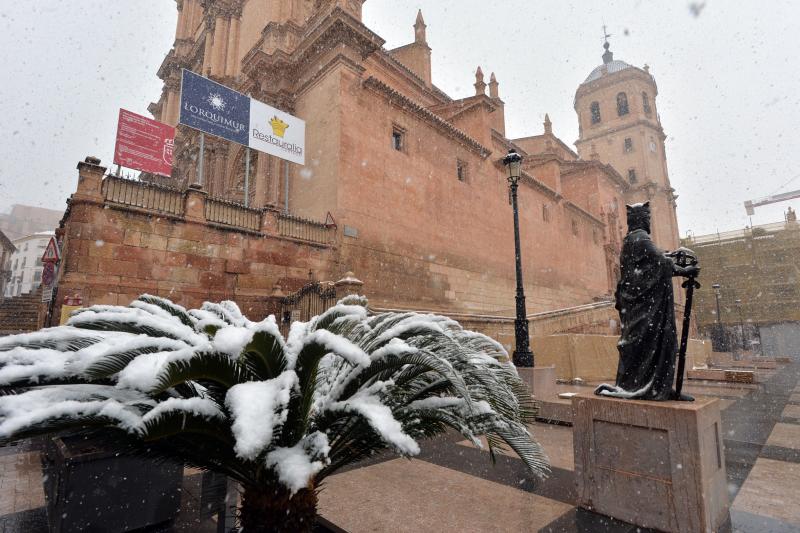 La nieve deja huella en Lorca