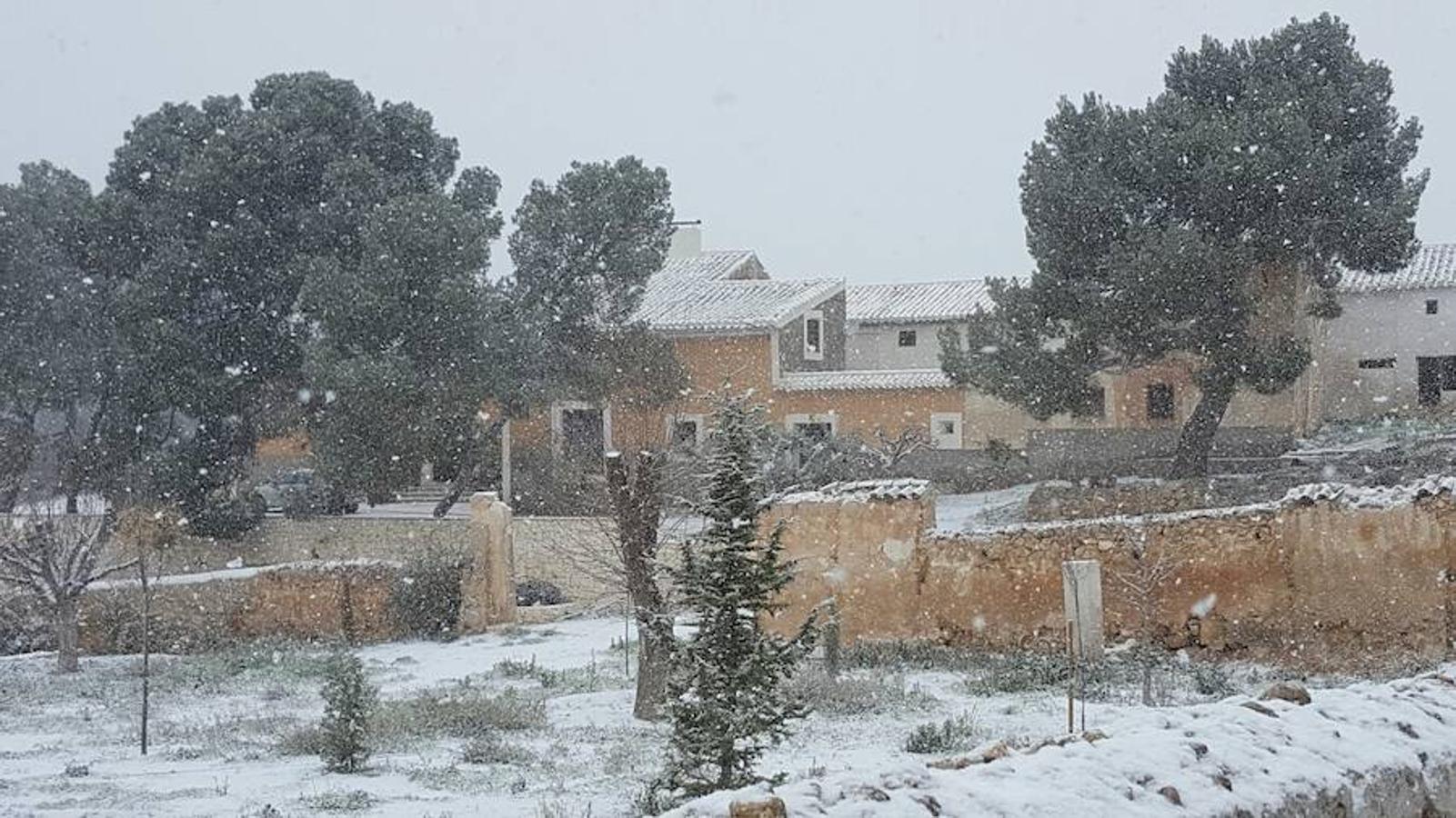 Caravaca en mitad de la nevada.