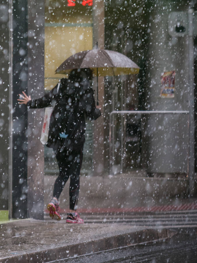 Intensas nevadas en los pueblos del interior