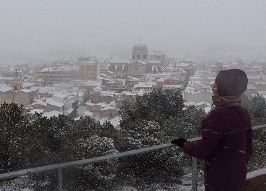La nieve cubre de blanco Yecla
