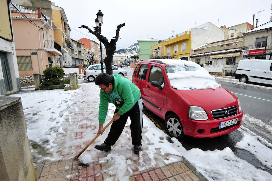 Moratalla amanece de postal por la nevada