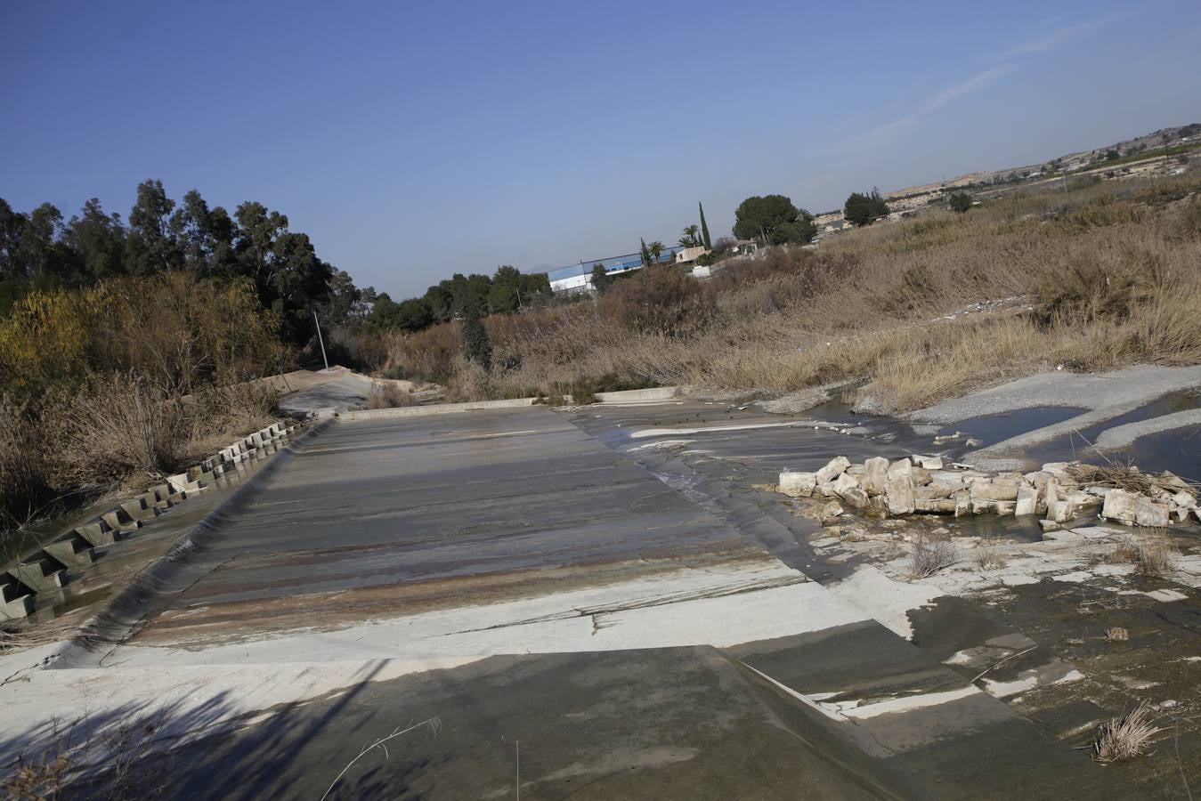 Daños en el azud de La Contraparada