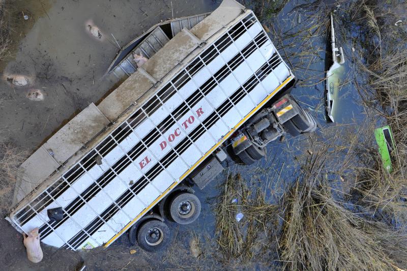 Fallece un camionero al precipitarse por un barranco en Pliego