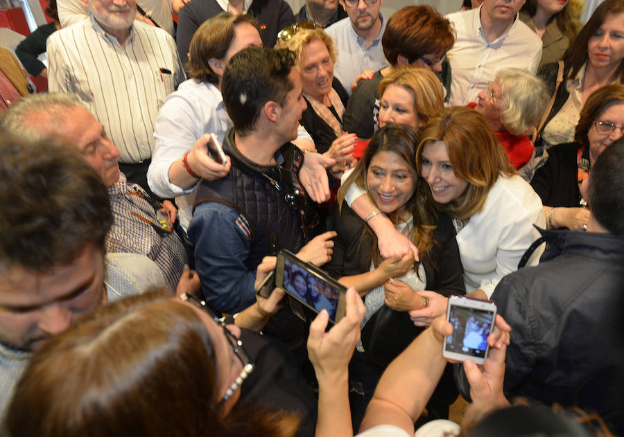 Susana Díaz promete en su visita a Cartagena un «liderazgo abierto»