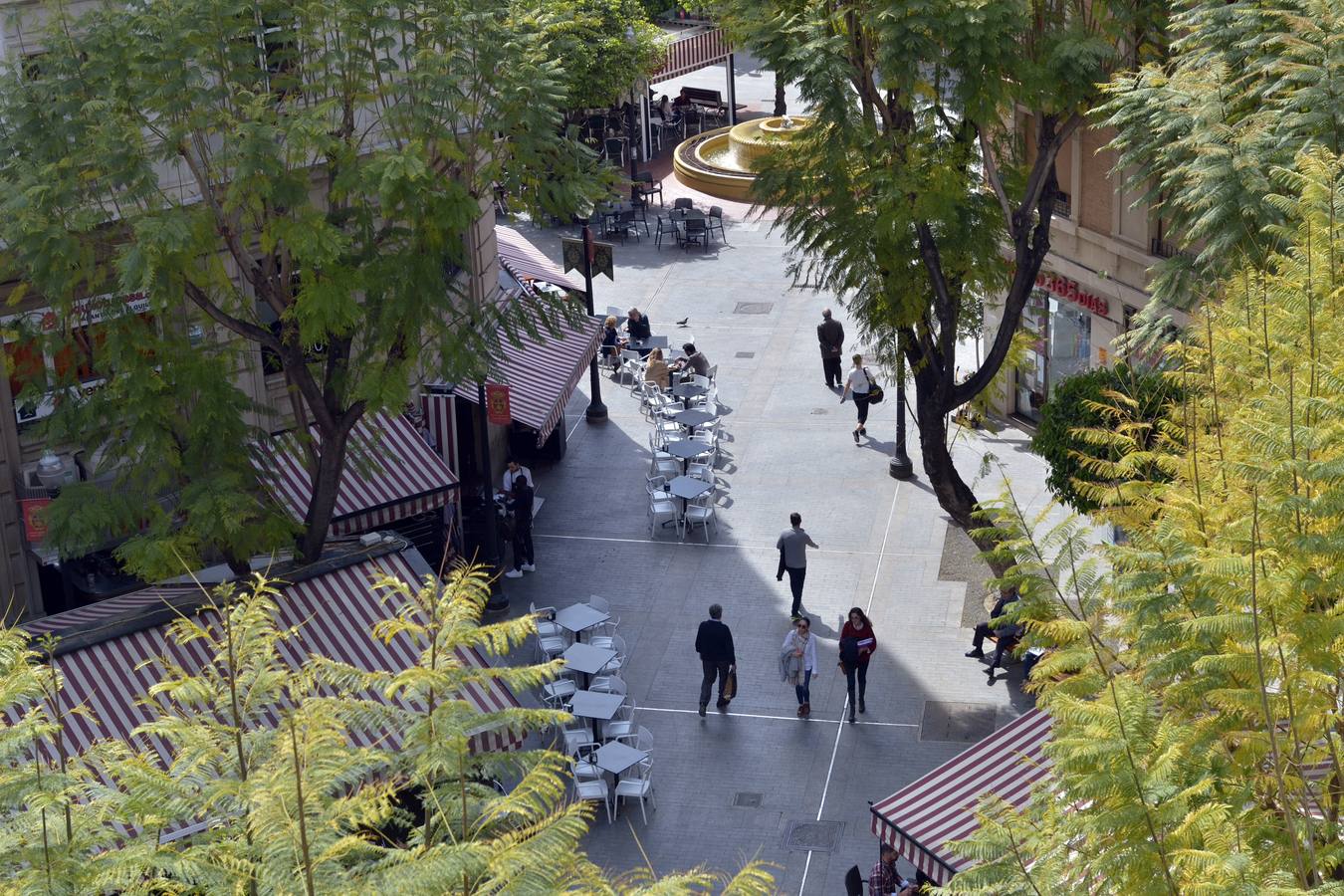 Vista aérea de la plaza de Santa Catalina, donde antiguamente se quemaba a los condenados por la Santa Inquisición.