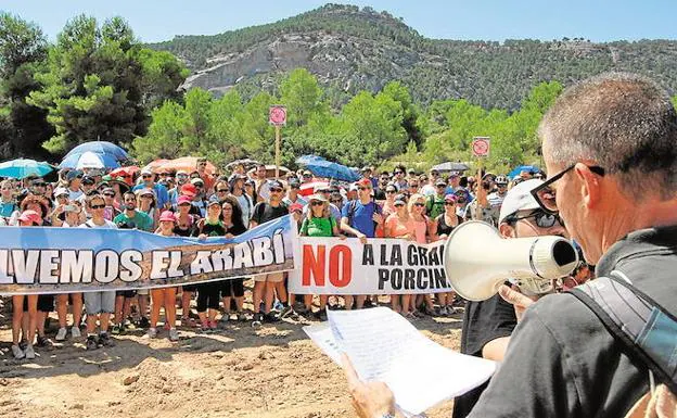 Imagen de la protesta del pasado domingo.