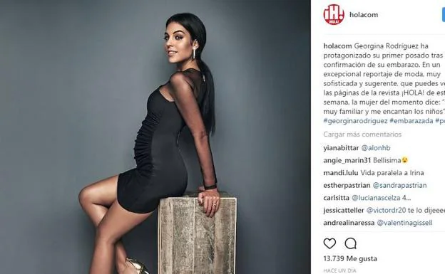 Georgina Rodríguez luce barriga de embarazada.