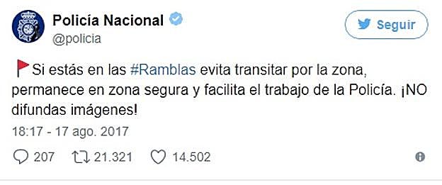 Twitter responde 'a la belga' a la petición policial de no publicar imágenes sobre el atentado