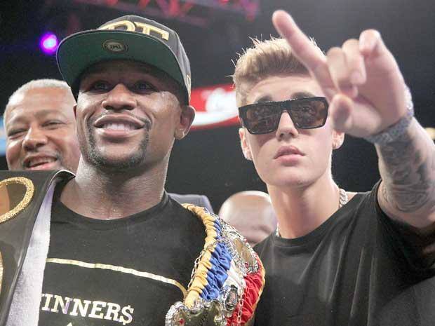 Justin Bieber y Floyd Mayweather.