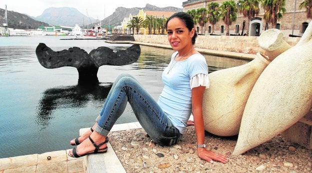 Wafiya Benali, en el puerto de Cartagena.