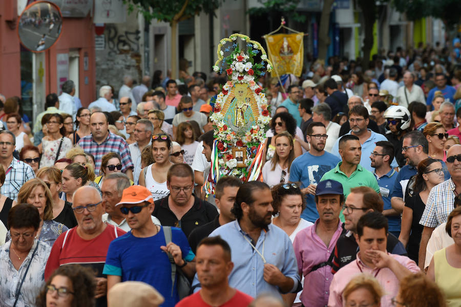 La imagen luce el pectoral de la Cruz de Caravaca en alusión al Año Jubilar