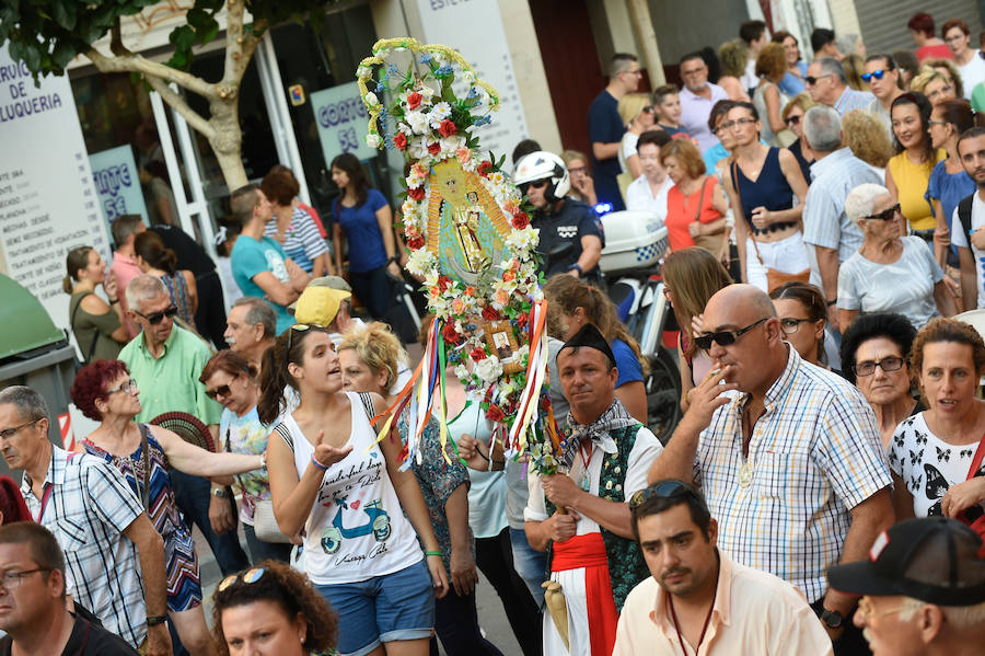 La imagen luce el pectoral de la Cruz de Caravaca en alusión al Año Jubilar