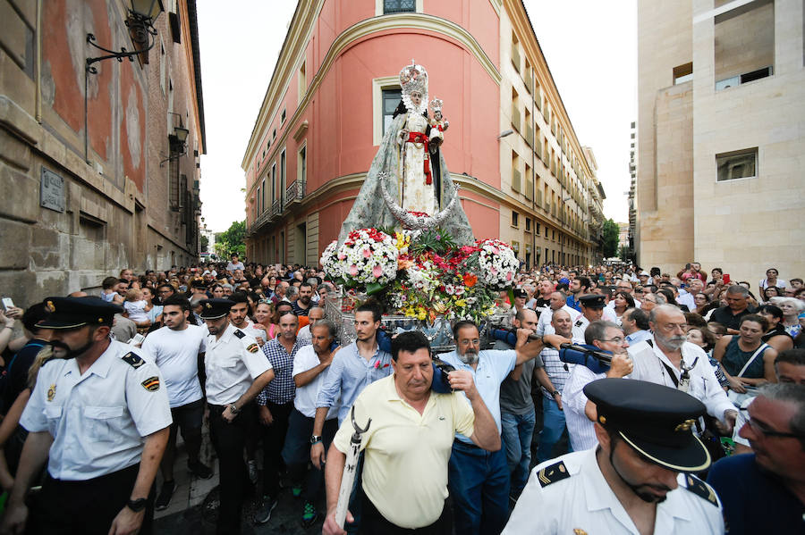 La imagen luce el pectoral de la Cruz de Caravaca en alusión al Año Jubilar