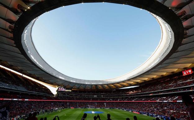 Imagen del Wanda Metropolitano antes del inicio del partido. 
