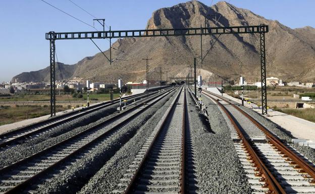 Tramo de la vía en obras, a la altura de Callosa de Segura.