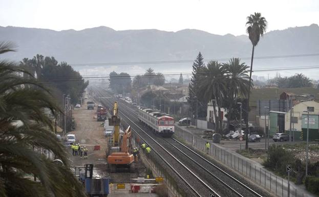 Las obras de AVE, a la altura de Ronda Sur.