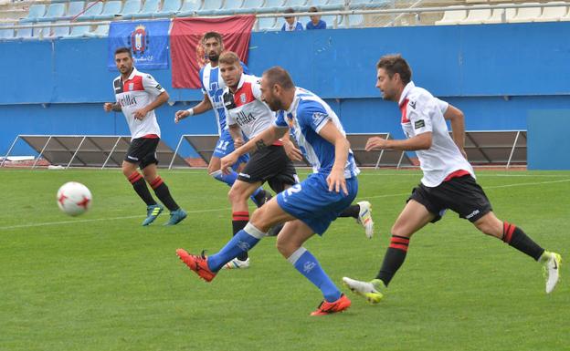 Imagen del encuentro ante el Melilla. 