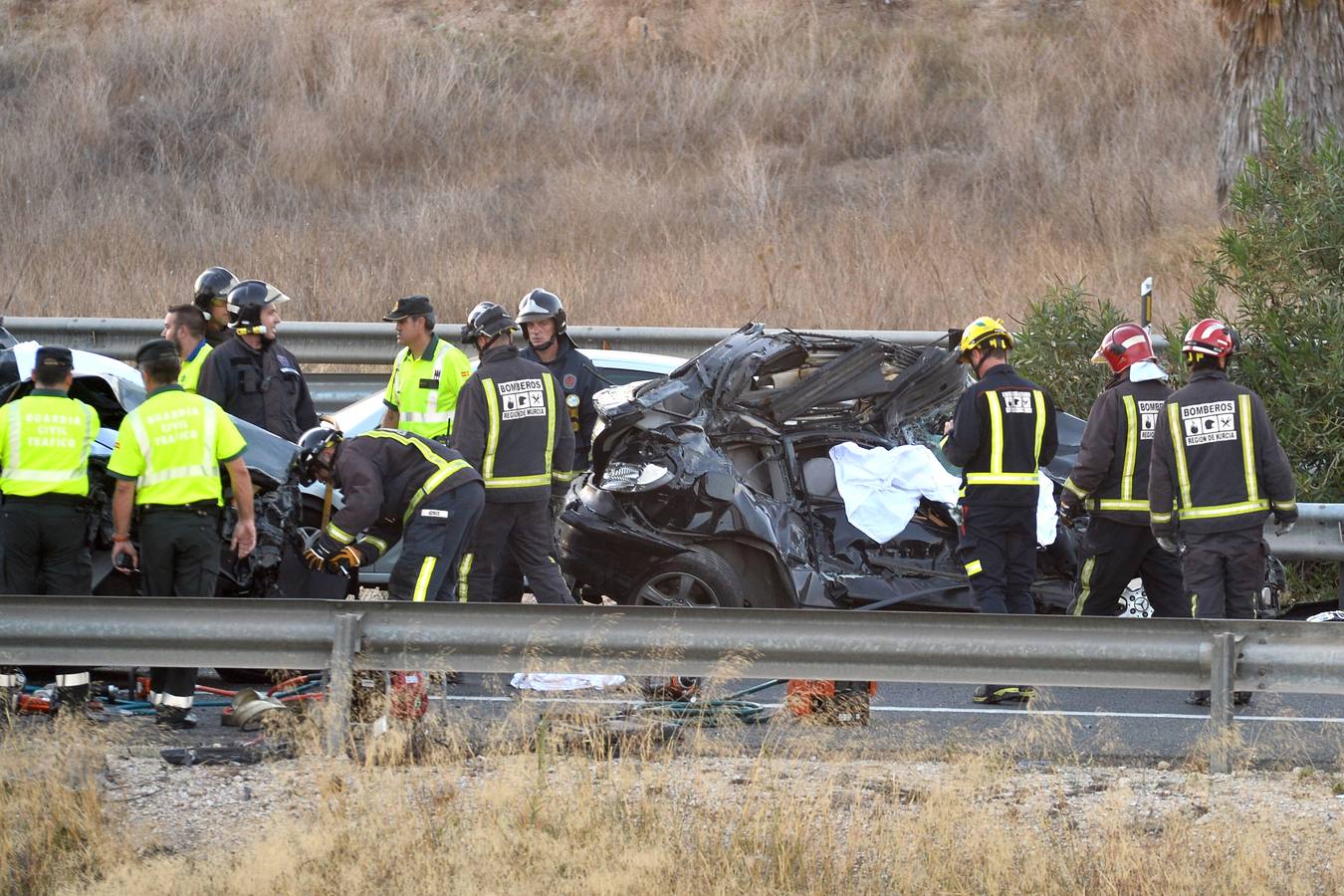 Más de una decena de vehículos se vieron implicados en el suceso que ocurrió en la autovía A-7 en dirección Murcia