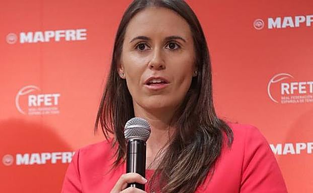 Anabel Medina, durante la presentación como capitana. 