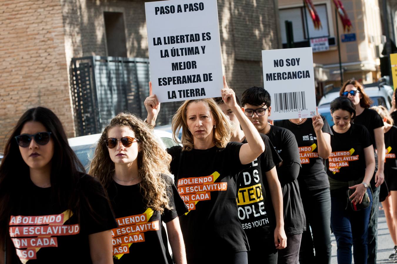 Murcia se ha sumado este sábado a la acción ciudadana 'Caminando por la libertad' que ha organizado la ONG A21