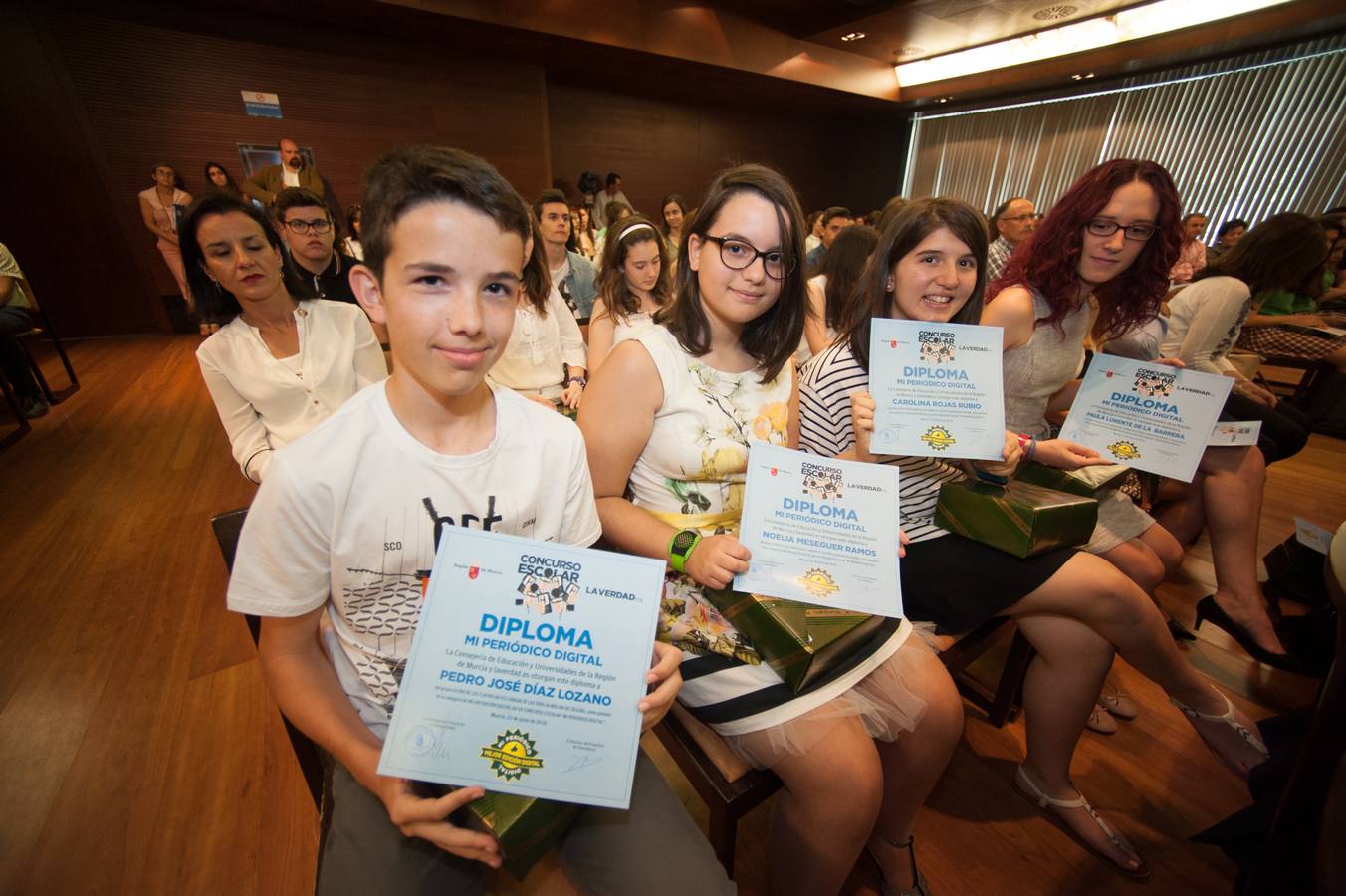 El acto de entrega de premios sirvió también para reconocer al colegio Antonio de Nebrija y a su profesor Pedro González Romero por su constancia en el concurso.
