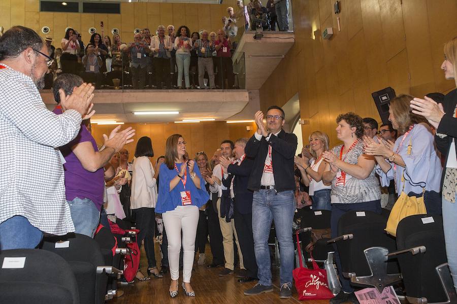 La jornada inaugural del cónclave de los socialistas murcianos, celebrado en Cartagena, ha contado con la presencia del secretario general del PSOE, Pedro Sánchez