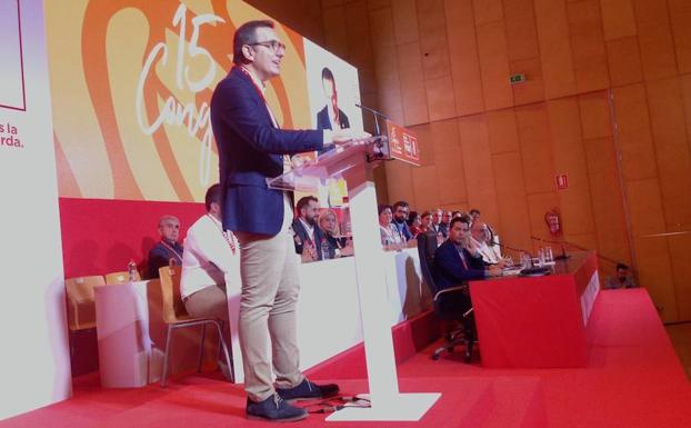 Diego Conesa interviene en el congreso del PSOE
