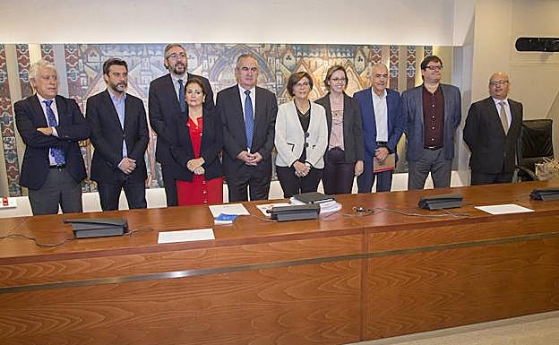 Presentación, este lunes, de la comisión de la Asamblea para el seguimiento de las obras del AVE. 