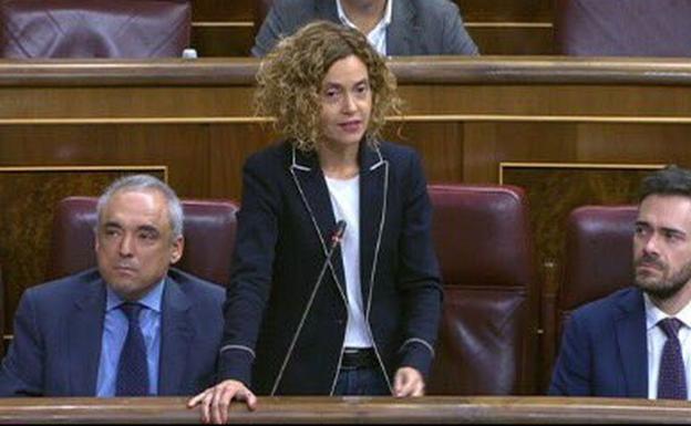 Meritxell Batet, durante su intervención en el Congreso.