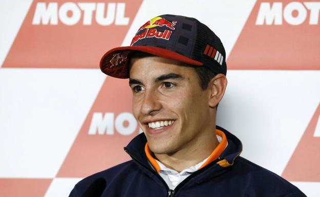 Marc Márquez, muy sonriente. 