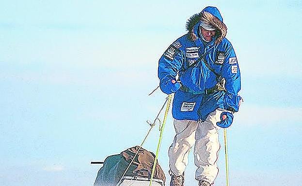 El aventurero Erling Kagge, durante una travesía por la Antártida.