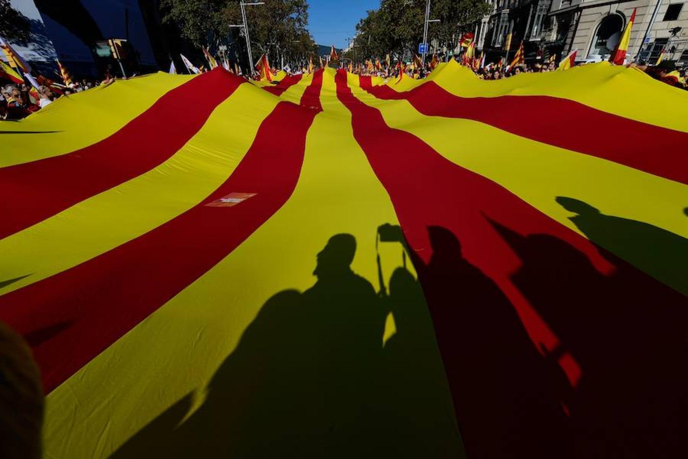 La marcha convocada por Societat Civil Catalana bajo el lema 'Tots som Catalunya. Per la convivència, seny!