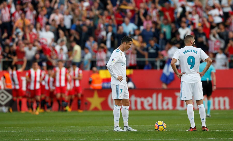 El Real Madrid cayó en su primera visita en la historia a Montilivi (2-1). El cuadro dirigido por Machín remontó el gol inicial de Isco con los tantos de Stuani y Portu.