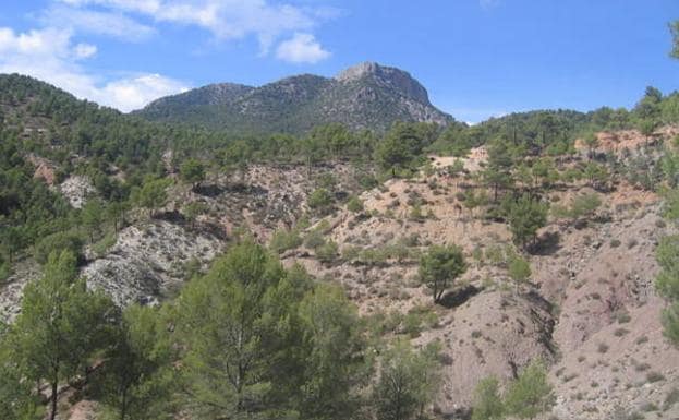 Vista de la Peñarrubia desde la pista forestal.