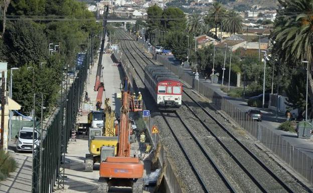 Obras para la llegada del AVE a Murcia. 