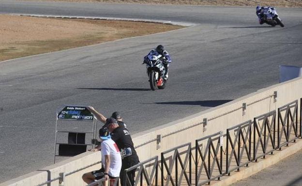 Entrenamientos del campeonato británico de superbike en el Circuito de Cartagena, este año. 
