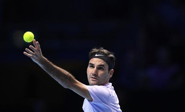 Roger Federer, en la Copa de Maestros en Londres. 