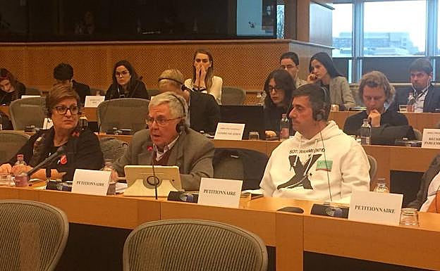 Intervención de Joaquín Contreras, este jueves, en el Parlamento Europeo.