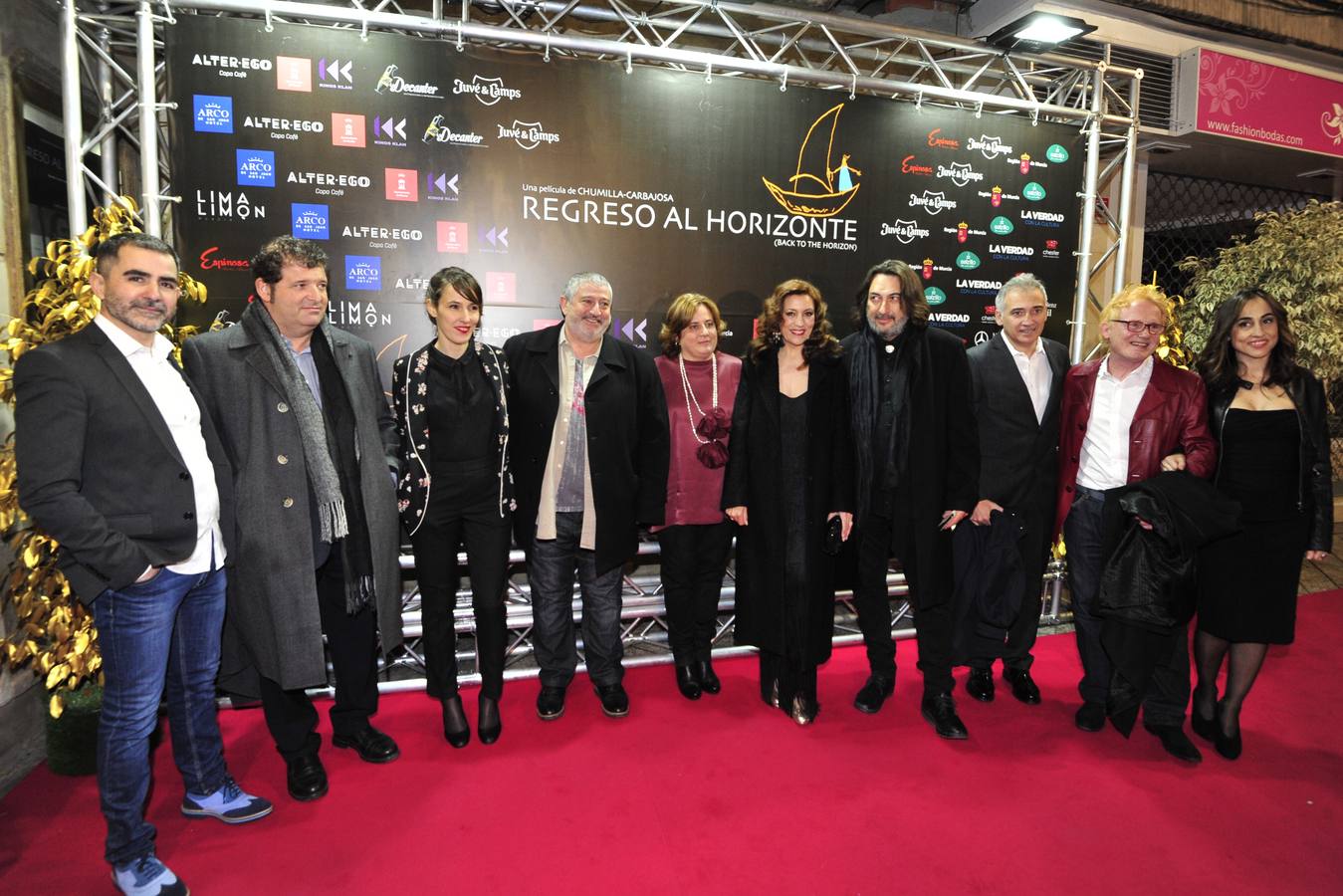 Los actores murcianos Pepa Aniorte, Enrique Martínez y Antón Valén, protagonistas de 'Regreso al Horizonte' acompañaron al director