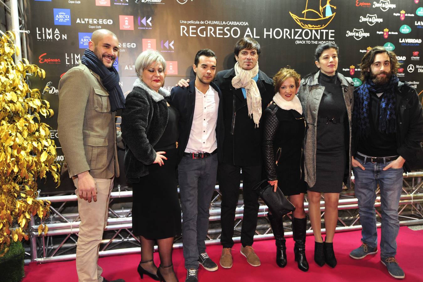 Los actores murcianos Pepa Aniorte, Enrique Martínez y Antón Valén, protagonistas de 'Regreso al Horizonte' acompañaron al director