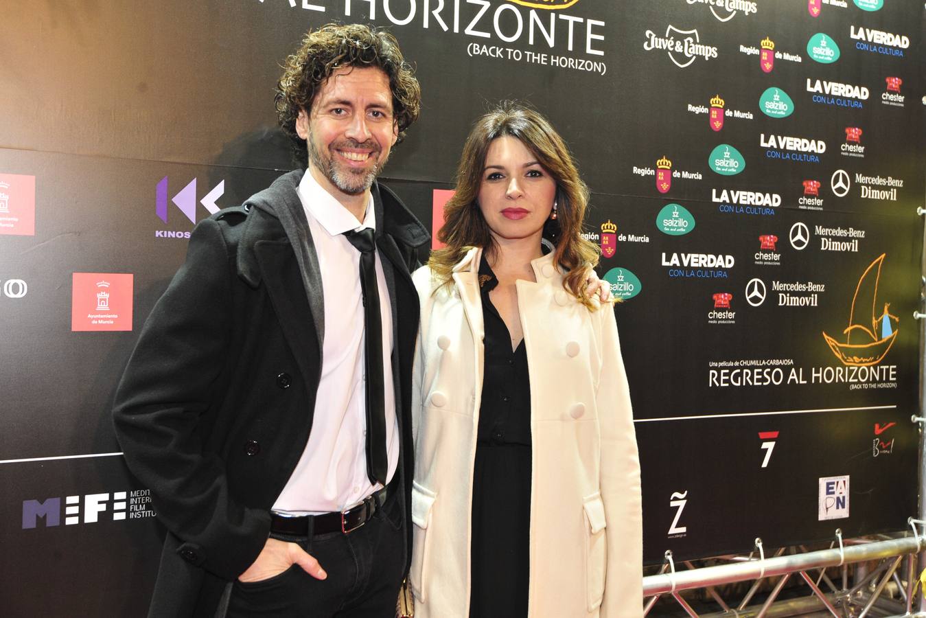 Los actores murcianos Pepa Aniorte, Enrique Martínez y Antón Valén, protagonistas de 'Regreso al Horizonte' acompañaron al director