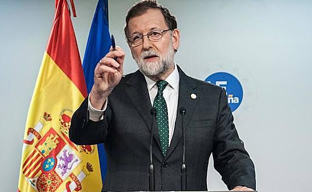 Rajoy, durante una conferencia de prensa. 