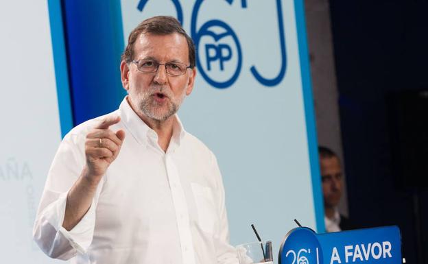 Mariano Rajoy, en su anterior visita a la Región en junio de 2016. 