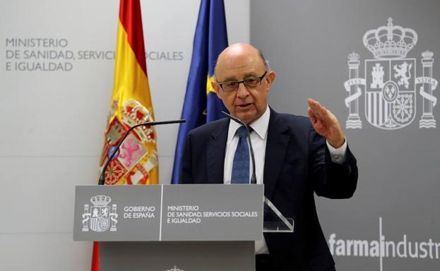 Cristóbal Montoro, durante su comparecencia este miércoles. 