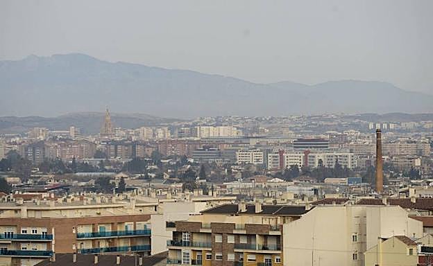Contaminación sobre la ciudad de Murcia. 