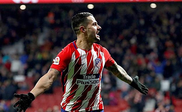 Vitolo festeja su tanto ante el Lleida.