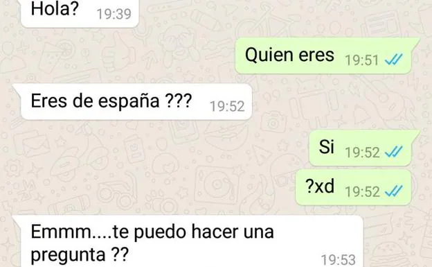 El insólito mensaje que recibió una chica en WhatsApp