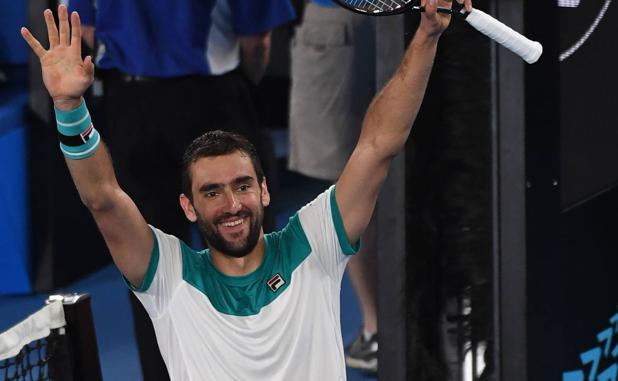 Marin Cilic celebra la victoria. 