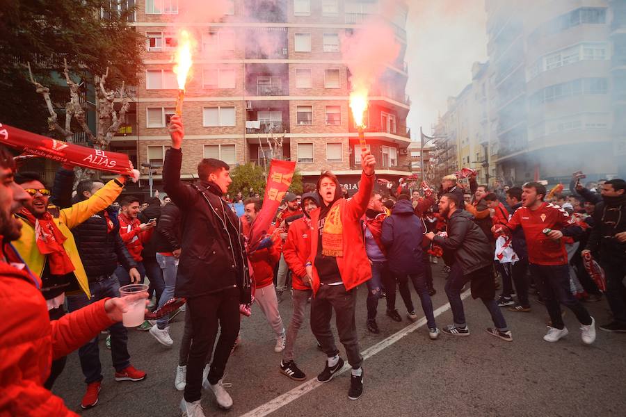 Repasa las imágenes que han dejado las aficiones en el derbi murciano entre el Real Murcia y el UCAM CF