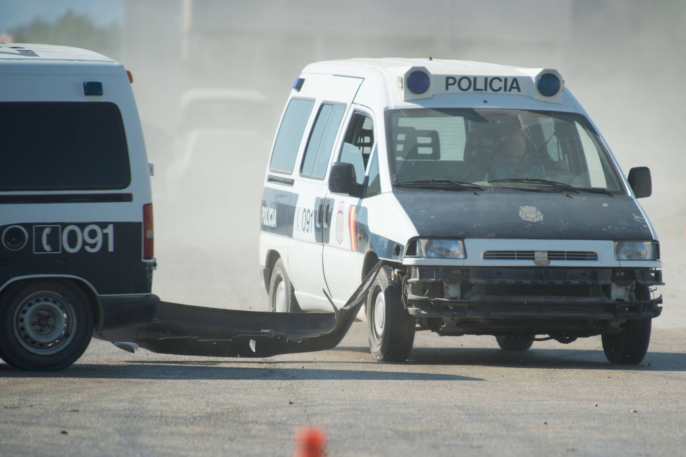 La Policía Nacional realizó un curso de conducción en la Base Aérea de Alcantarilla para evitar atentados y mejorar la seguridad de los agentes